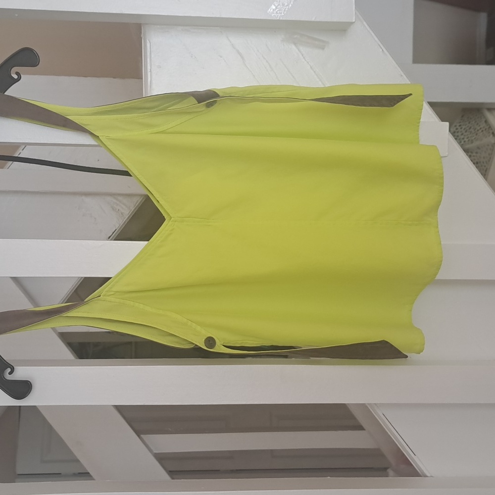 rag&bone Colette  fushia green/brown  twisted strap silk camisole  XS very nice